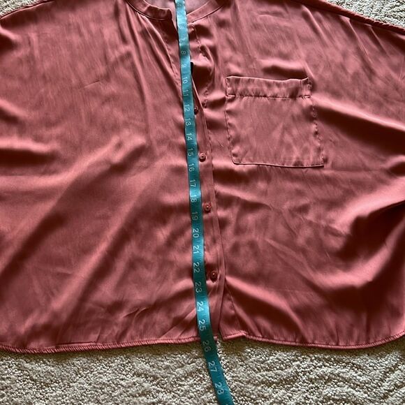 Mango Terracotta Relaxed Blouse Size 10 - Picture 14 of 16